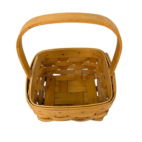 2003 Longaberger Tarragon Basket – 5.5" Square Small Woven Basket – USA Made - Picture 2 of 3
